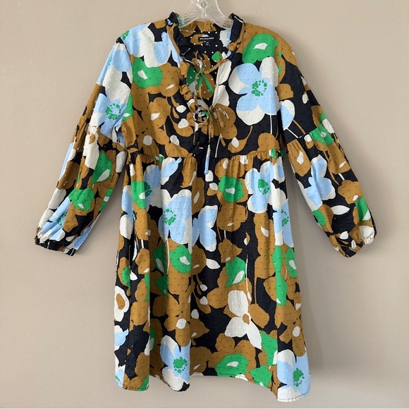 Who What Wear 100% Cotton Floral Dress M - Picture 1 of 9